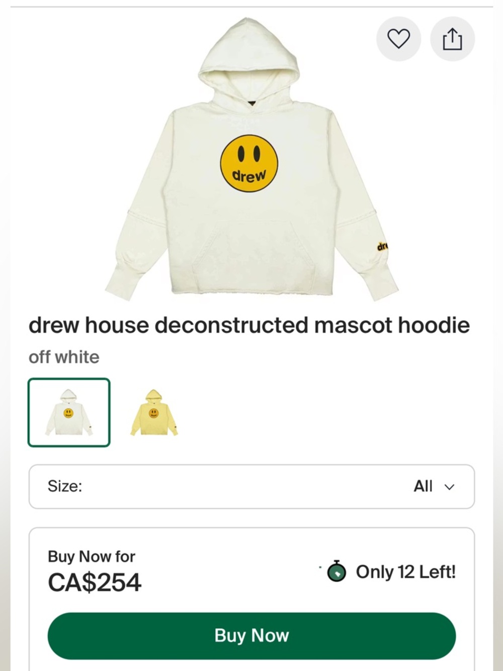 drew house sky blue mascot tee with yellow smiley